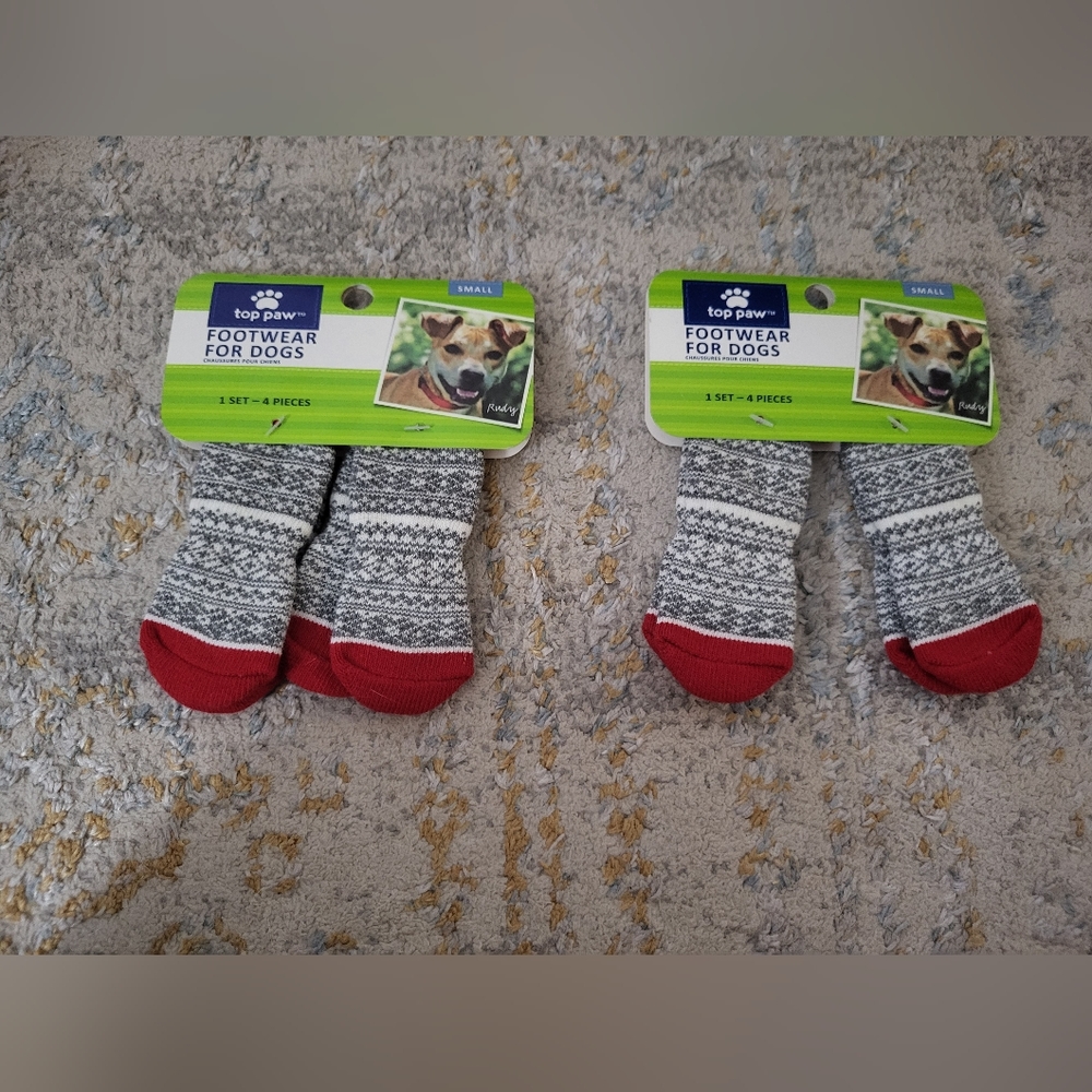 Small dog socks (qty 2 sets)